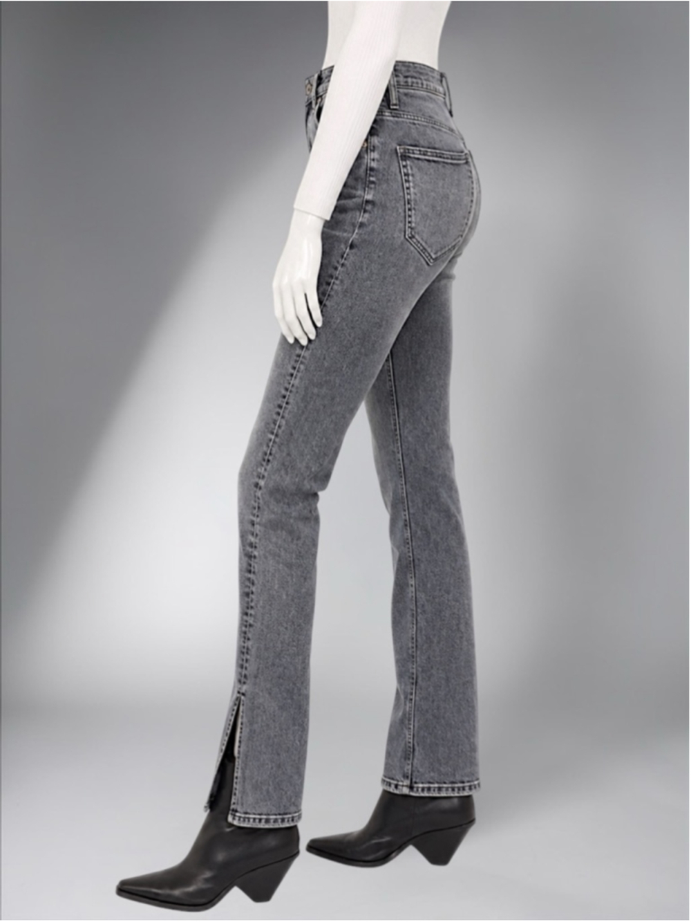 Zara Full Length High Rise Split Skinny Jeans - Picture 5 of 7